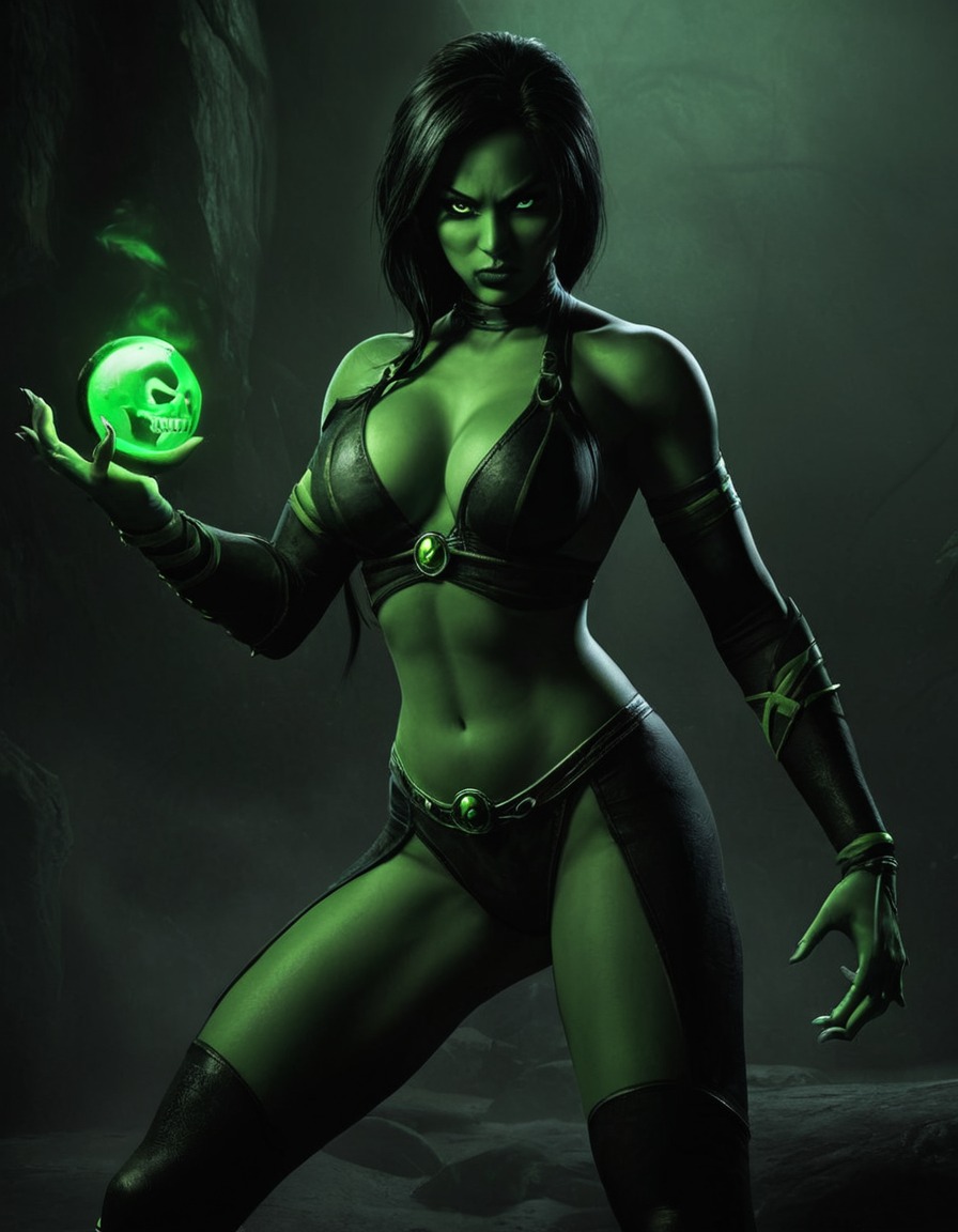 jade, mortal kombat, video game, character, lurking, shadows, games, dark