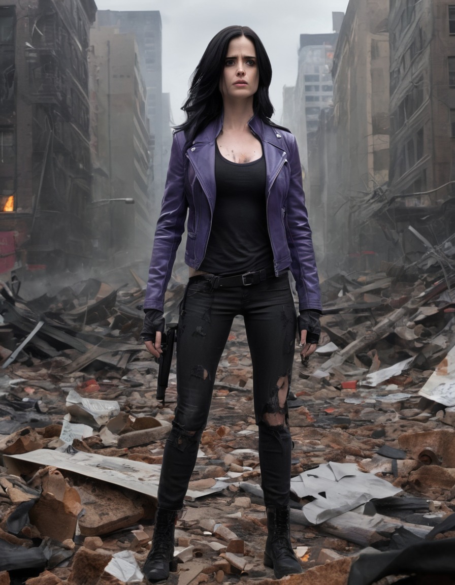 jessica jones, marvel, defiant, superheroine, battle aftermath, damage, strength, superhero