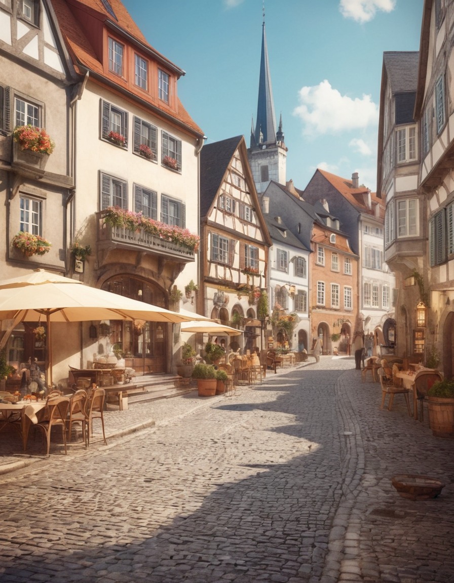 travel, europe, town square, quaint, architecture