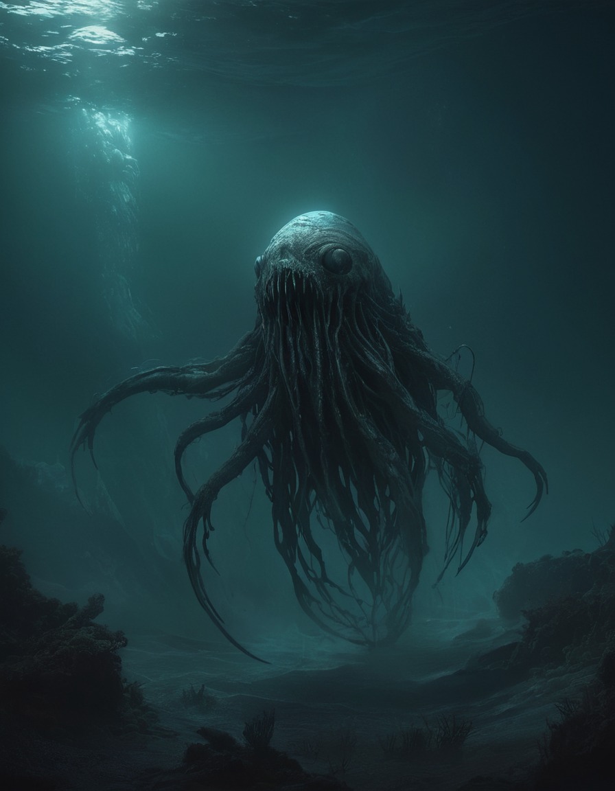 monster, sea creature, underwater, horror, fantasy, lovecraft, howard lovecraft