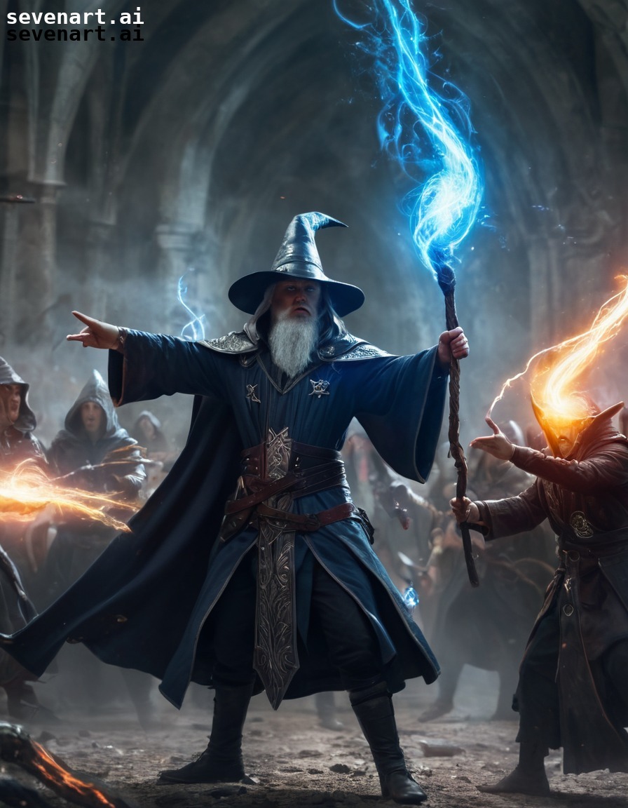 fantasy, magic, battle, wizards, sorcerers