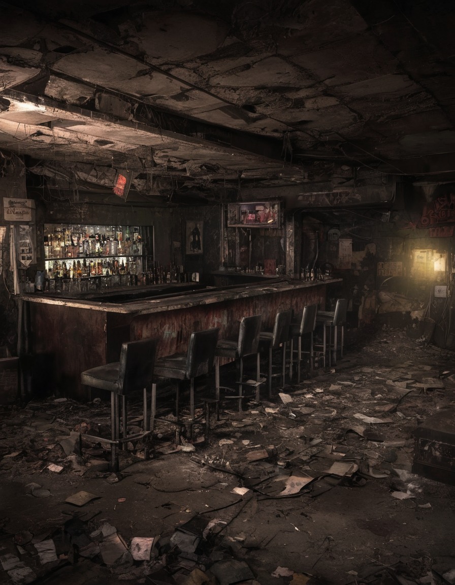 abandoned, bar, urban, city, nightlife, derelict, empty