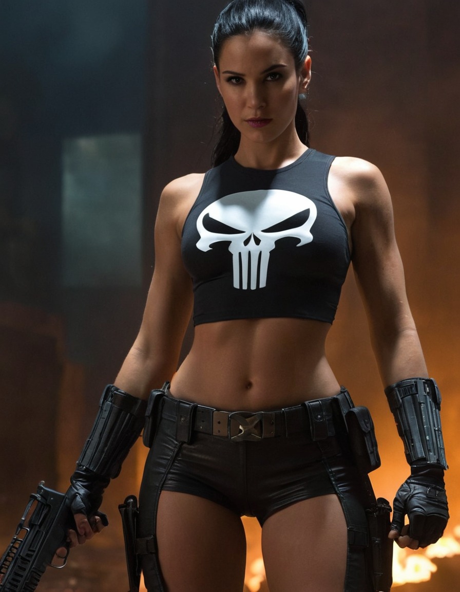 the punisher, female protagonist, vigilante, marvel comics, strong female character