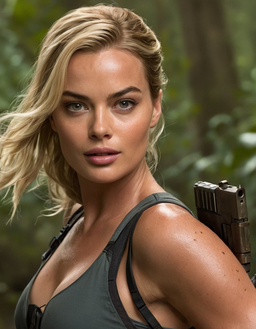 margot robbie, lara croft, action, actress, movie, character, heroine