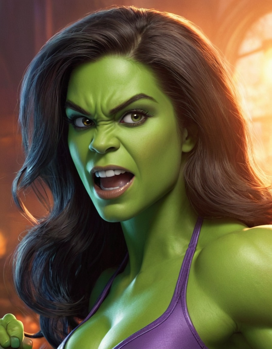 fun, she-hulk, comic, parody, caricature, superhero, humor