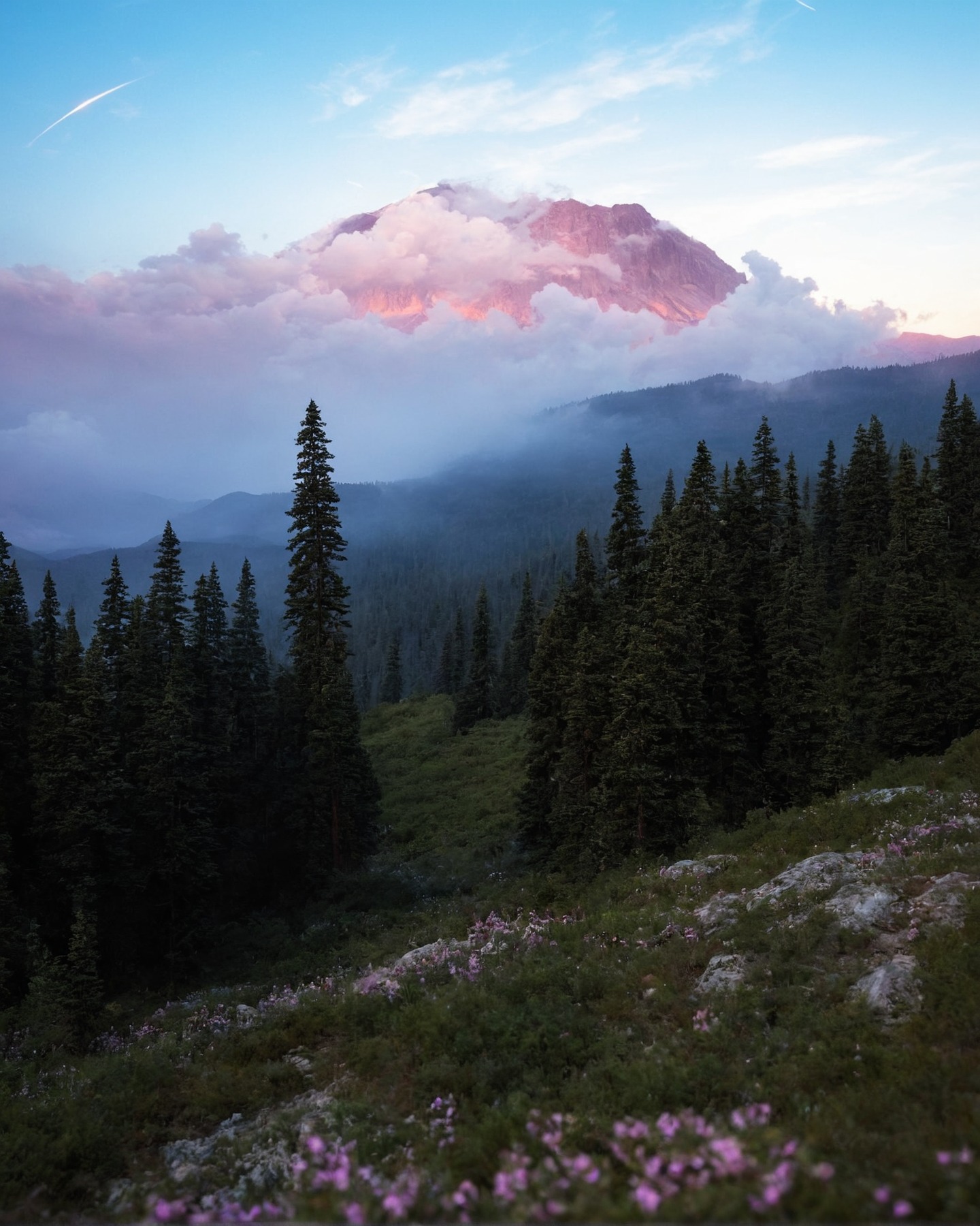 washington, usa, mountains, wildflowers, wilderness