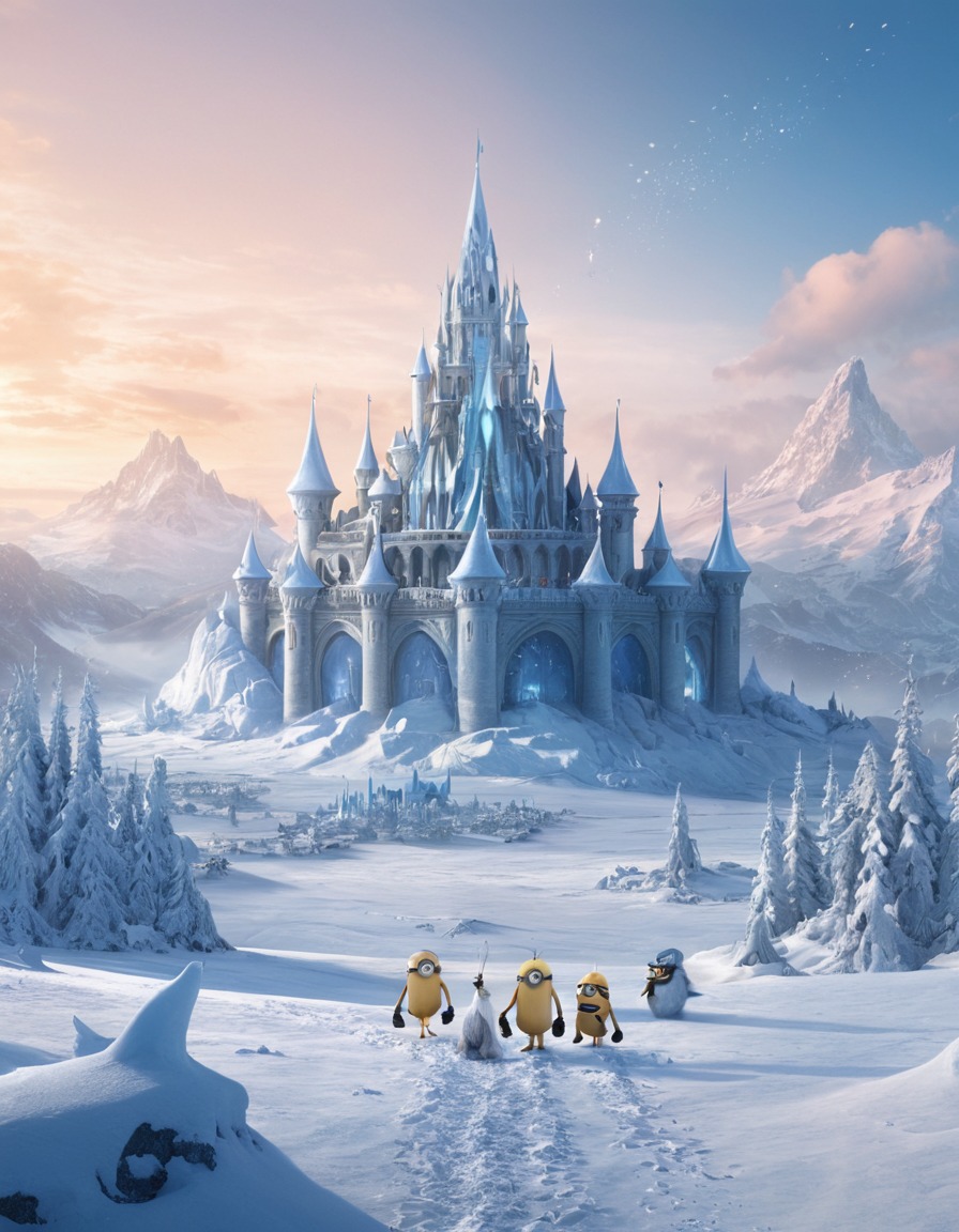 snow, ice queen, winter, fantasy, cold, minions, fantastic