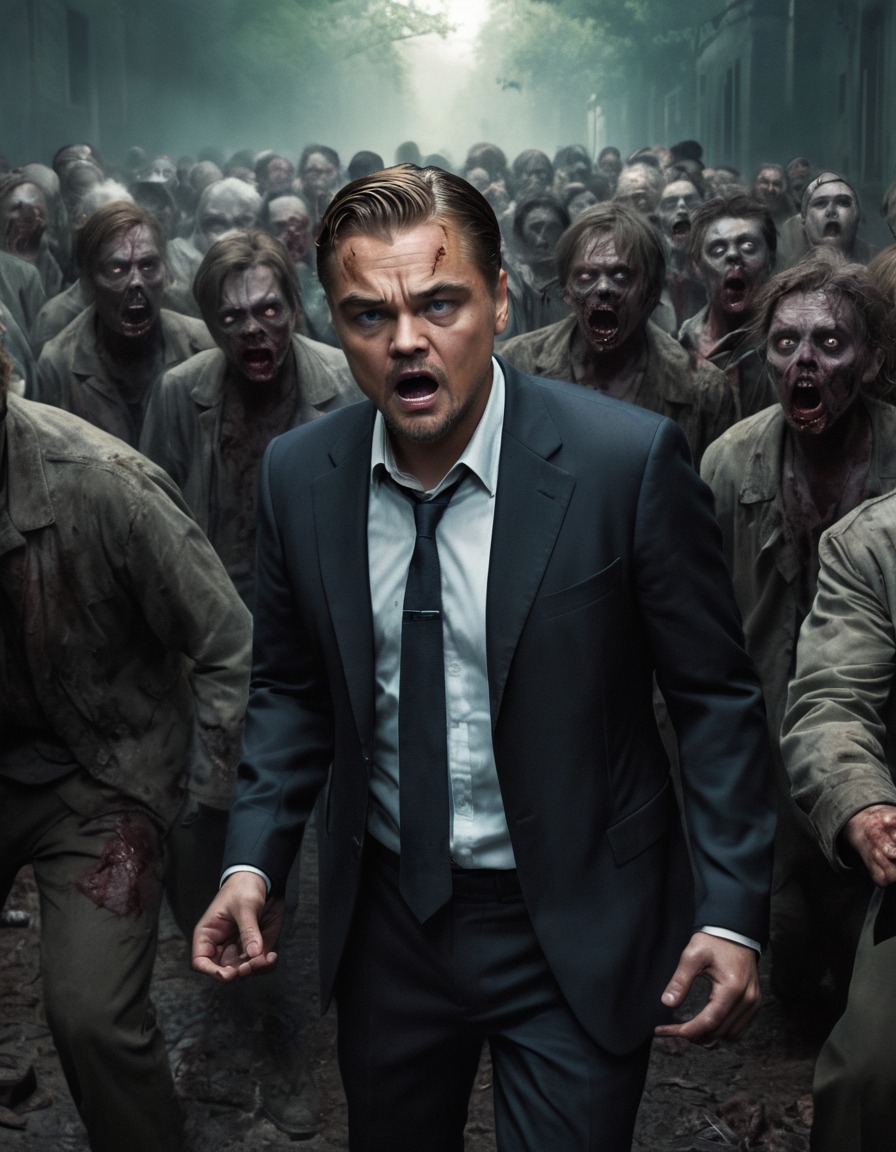 leonardo dicaprio, zombie, hollywood, actor, horror, undead, blending in, celebrities