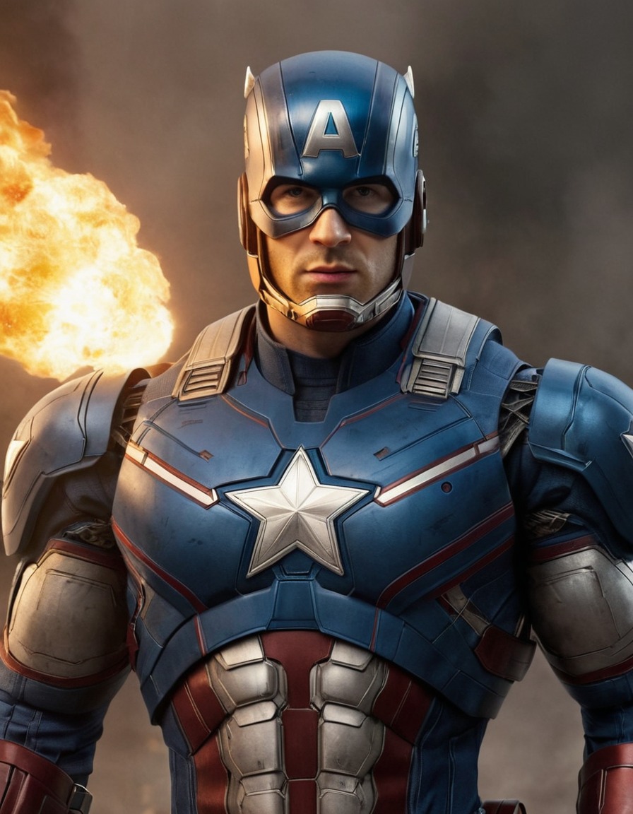 captain america, robot, superhero, marvel, technology, artificial intelligence, avengers