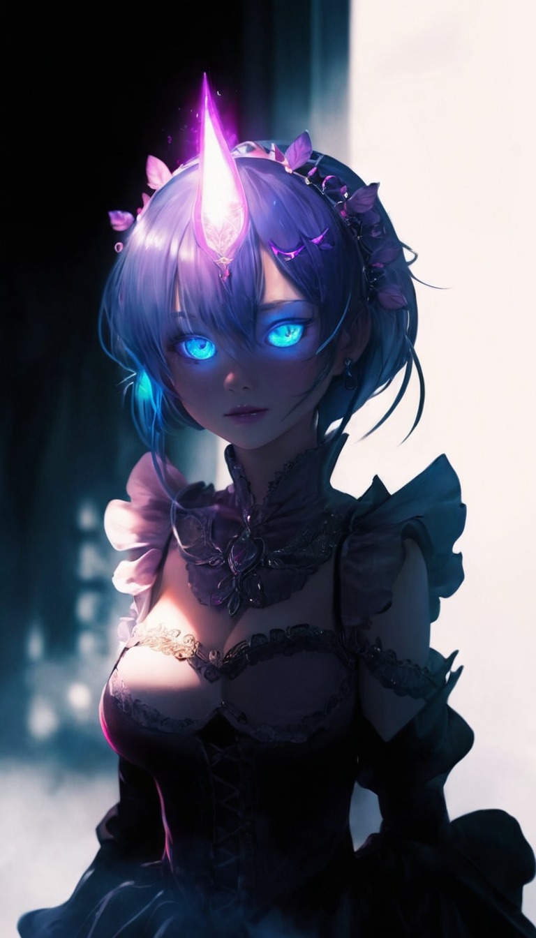 digitalart, anime, fanart, animegirl, digitalpainting, animedrawing, animefanart, wallpaper, videogamefanart, magic, dress, desktopwallpaper, rem, phonewallpaper, rezero