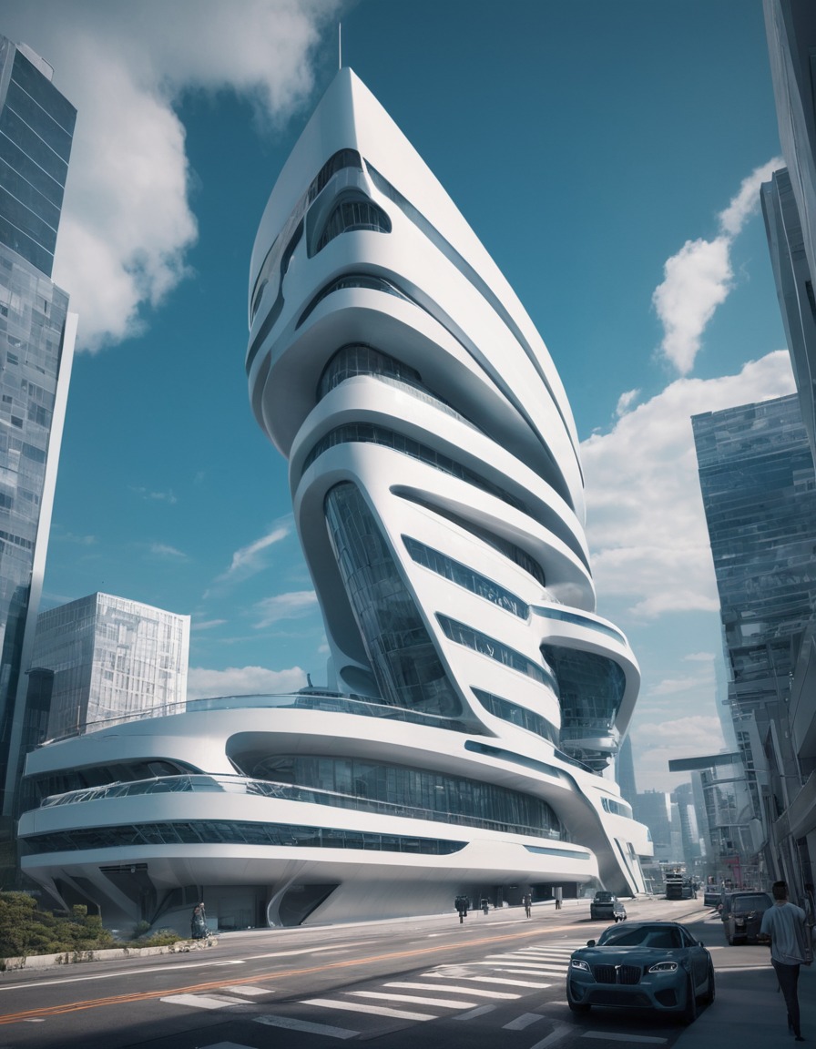 futuristic, architecture, modern, design, technology