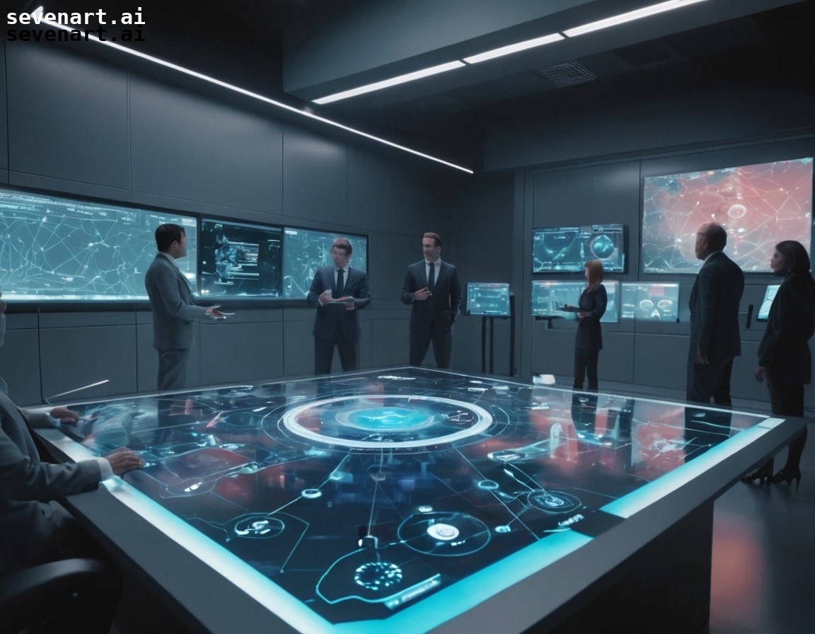 technology, hologram, control room, future, communication