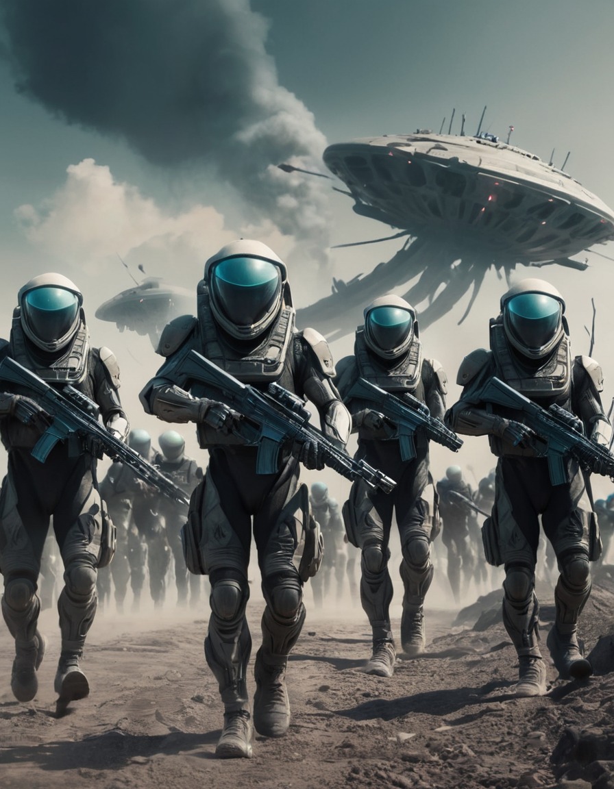 alien, soldiers, futuristic, weapons, refugees, aliens, three body problem, trisolaran