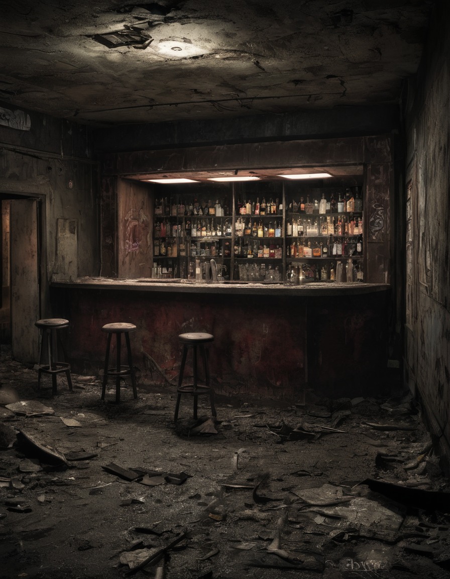 abandoned, bar, urban, city, nightlife, derelict, empty