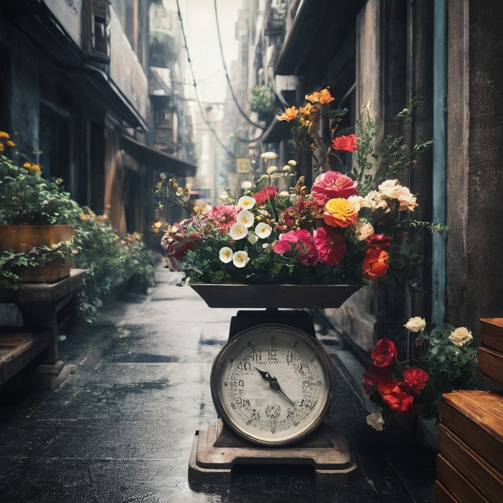 cityscape, flowers, japan, surreal, tokyo, bingimagecreator