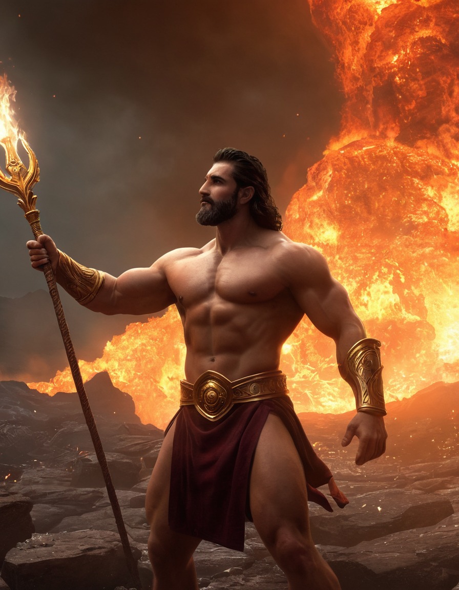 hephaestus, greek mythology, god, mythology, epic scene, divine craftsmanship, olympian gods