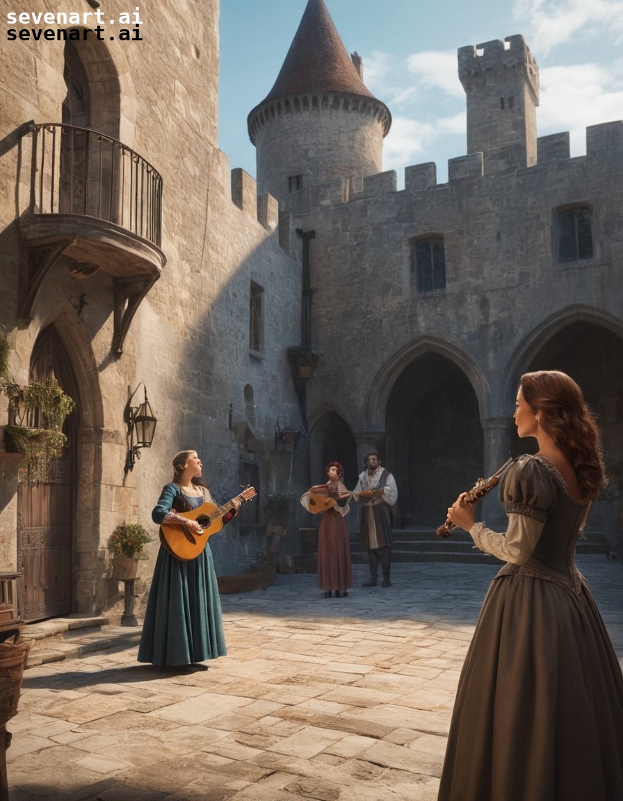 medieval, troubadour, serenade, castle, romance, middle ages