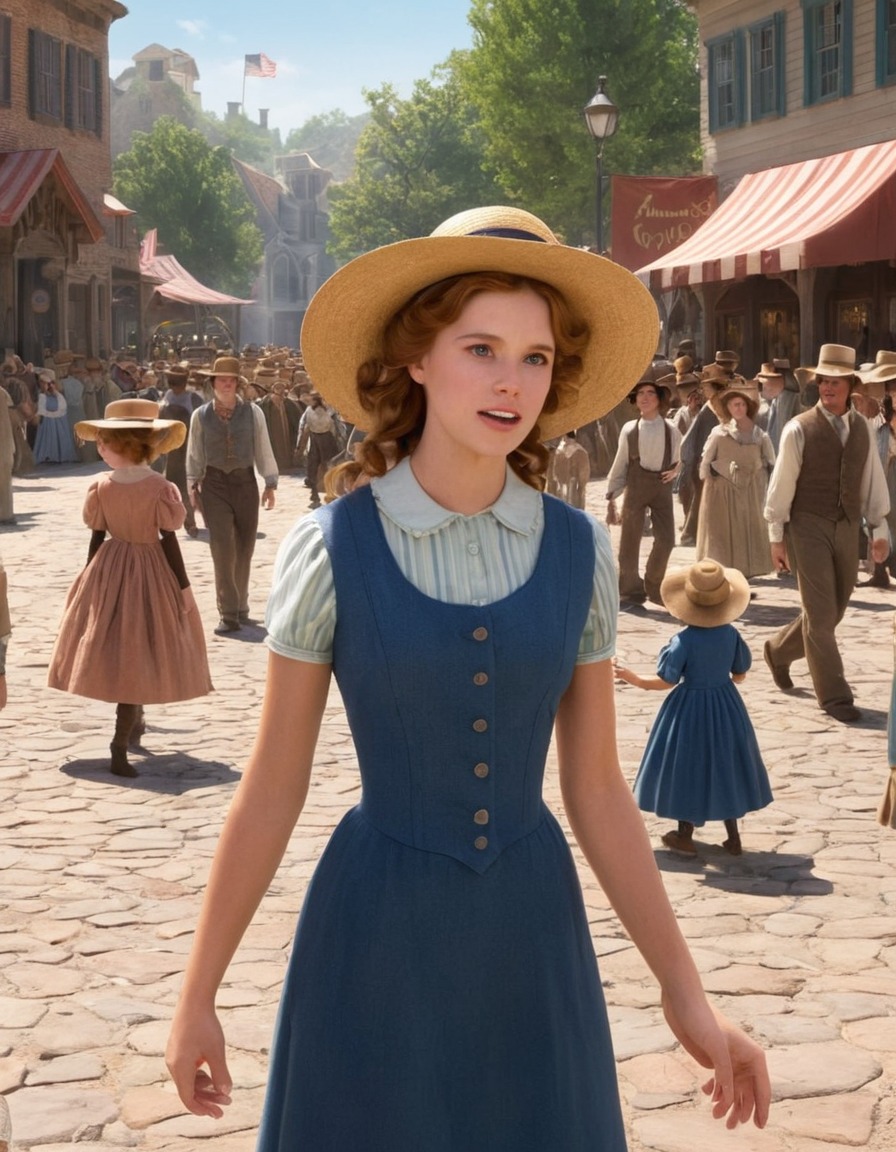 becky thatcher, tom sawyer, literary character, mix-up, confusion, town square, mishap, adventure, books