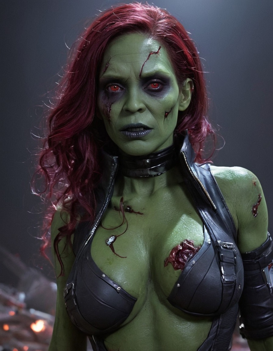 zombie, gamora, guardians of the galaxy, marvel, undead, science fiction