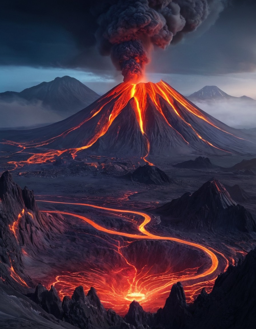 nature, volcano, beautiful, scenic, natural wonders, geology, landscapes