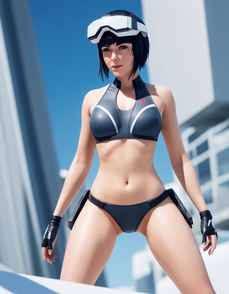 futuristic, sci-fi, athletic, agile, futuristic bikini, bikini, games, girls from games