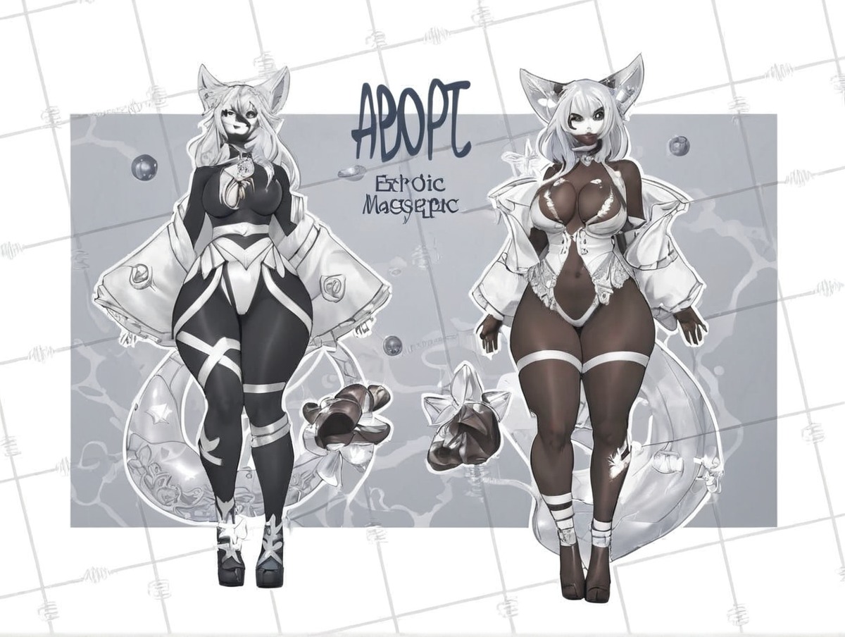 characterdesign, adoptable, adoptablesopen, adoptableauction, sale, auc, cats, fox, mystical, ych, ychcommission