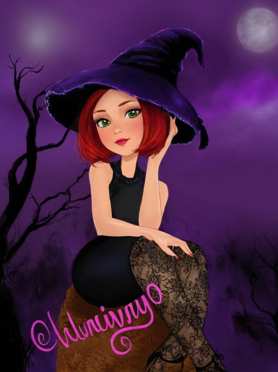 originalcharacter, witch, halloween, digitalart, redhair, spooky, bewitched