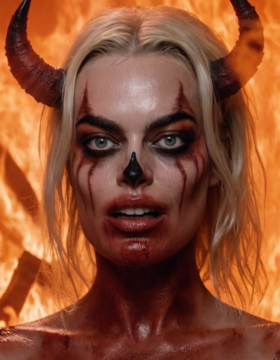 margot robbie, demon, hell, supernatural, actor, horror, fantasy