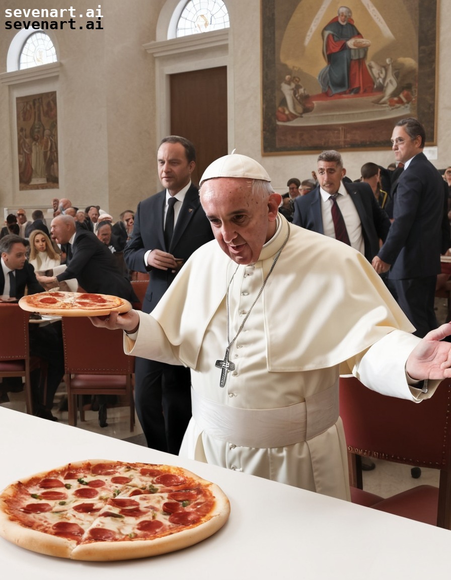 pope francis, pizza, vatican, cafeteria, stealing