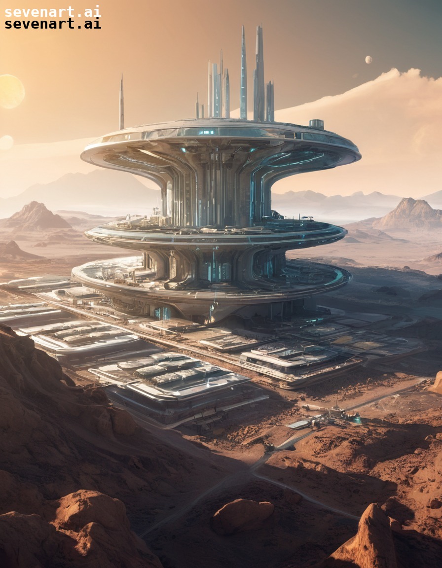 space colony, terraforming, energy sources, futuristic technology, sustainable living, future