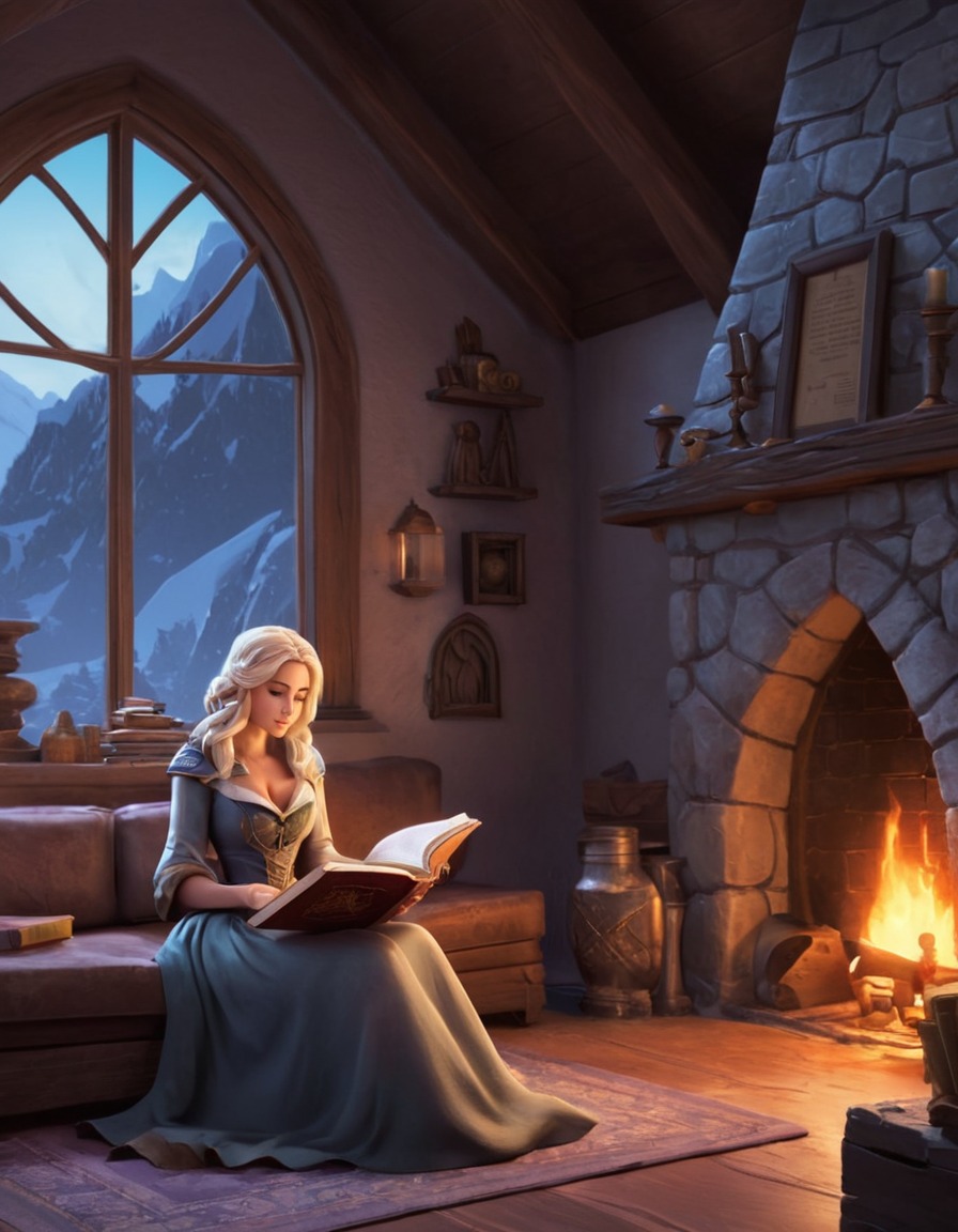 fantasy, character, book, hearth, cozy, games, girls from games