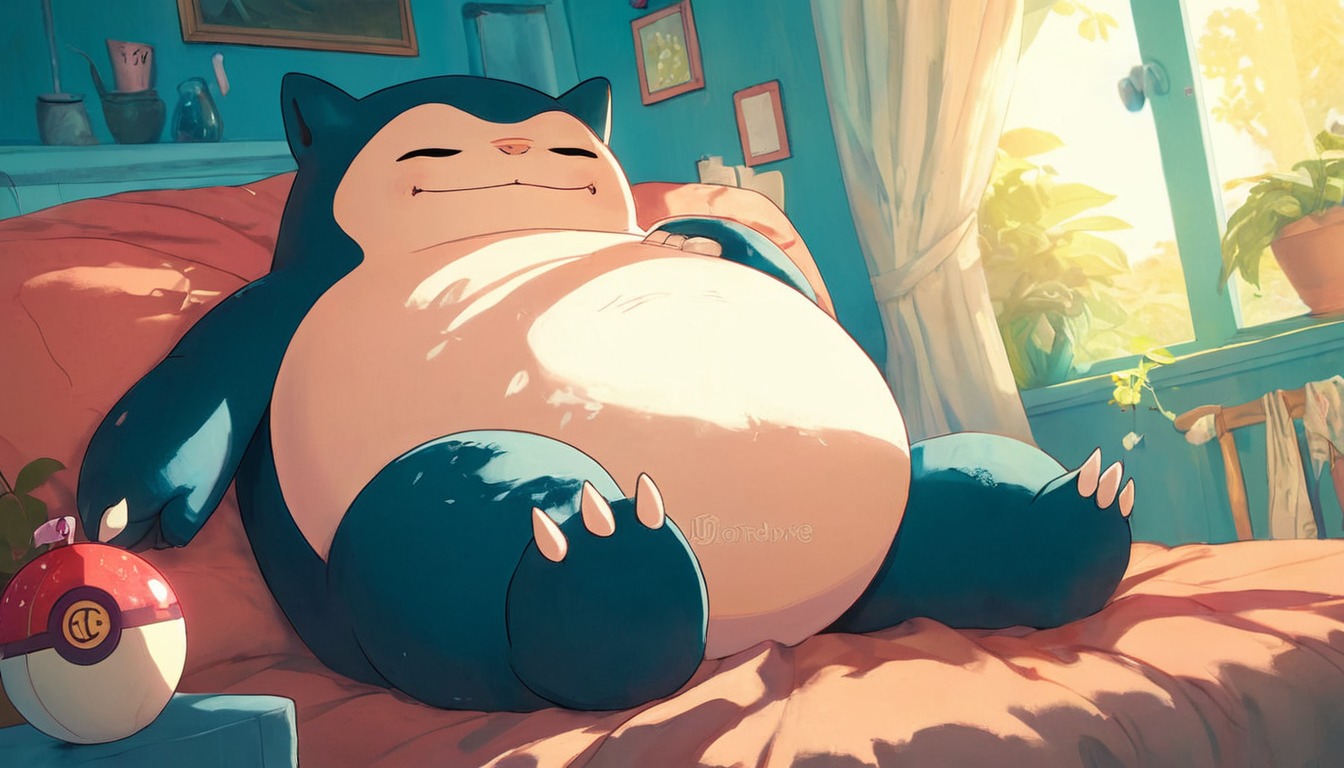 fanart, digitalart, anime, pokemon, videogamefanart, adopt, adoptable, background, exclusive, fantasy, originalcharacter, pokeball, pokemonfanart, sleeping, snorlax, wallpaper, aiart, adoptablesopen, snorlaxpokemon