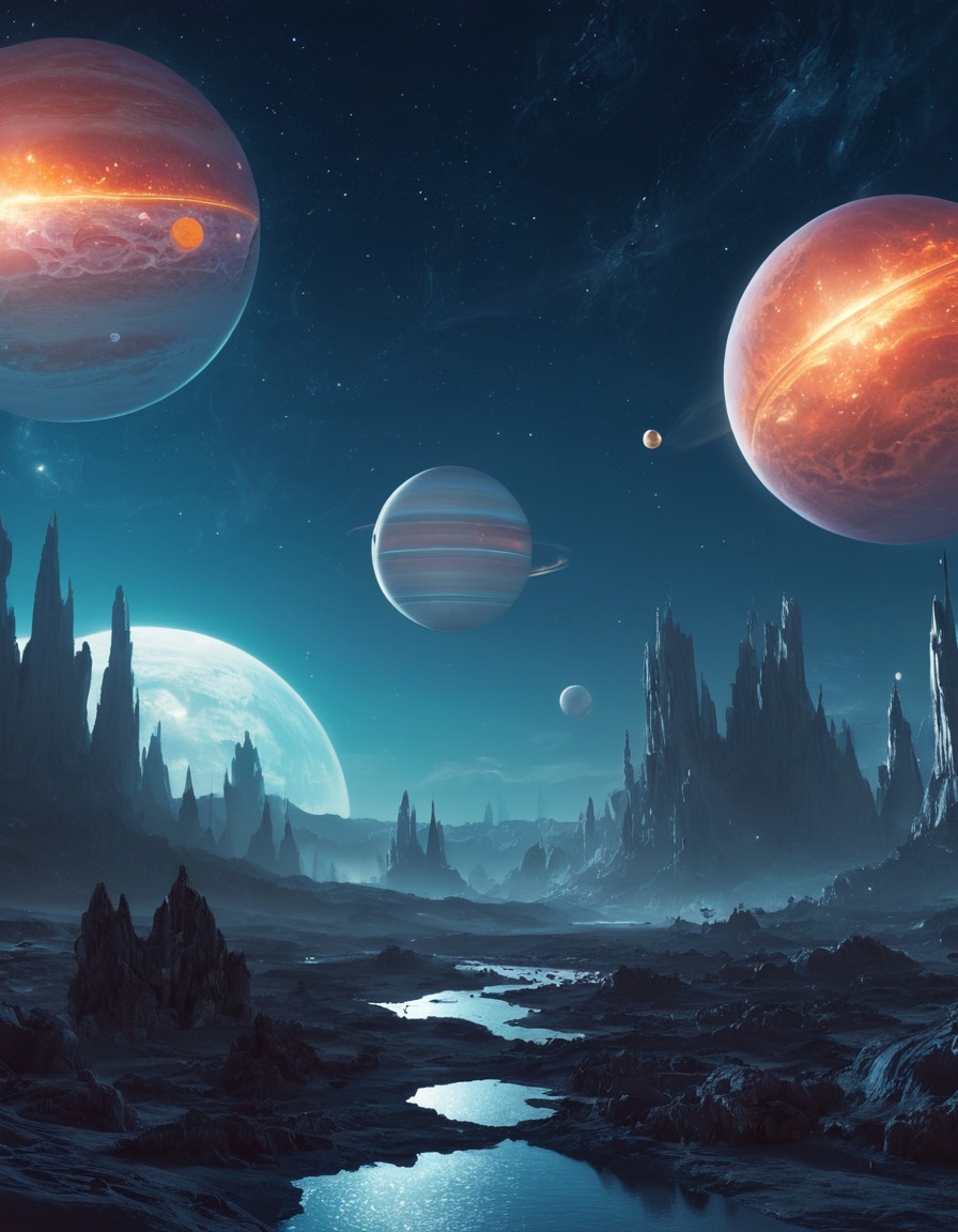 futuristic, realm, fantasy, space, celestial, stars