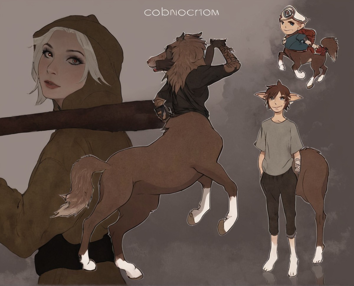 characterdesign, horse, centaur