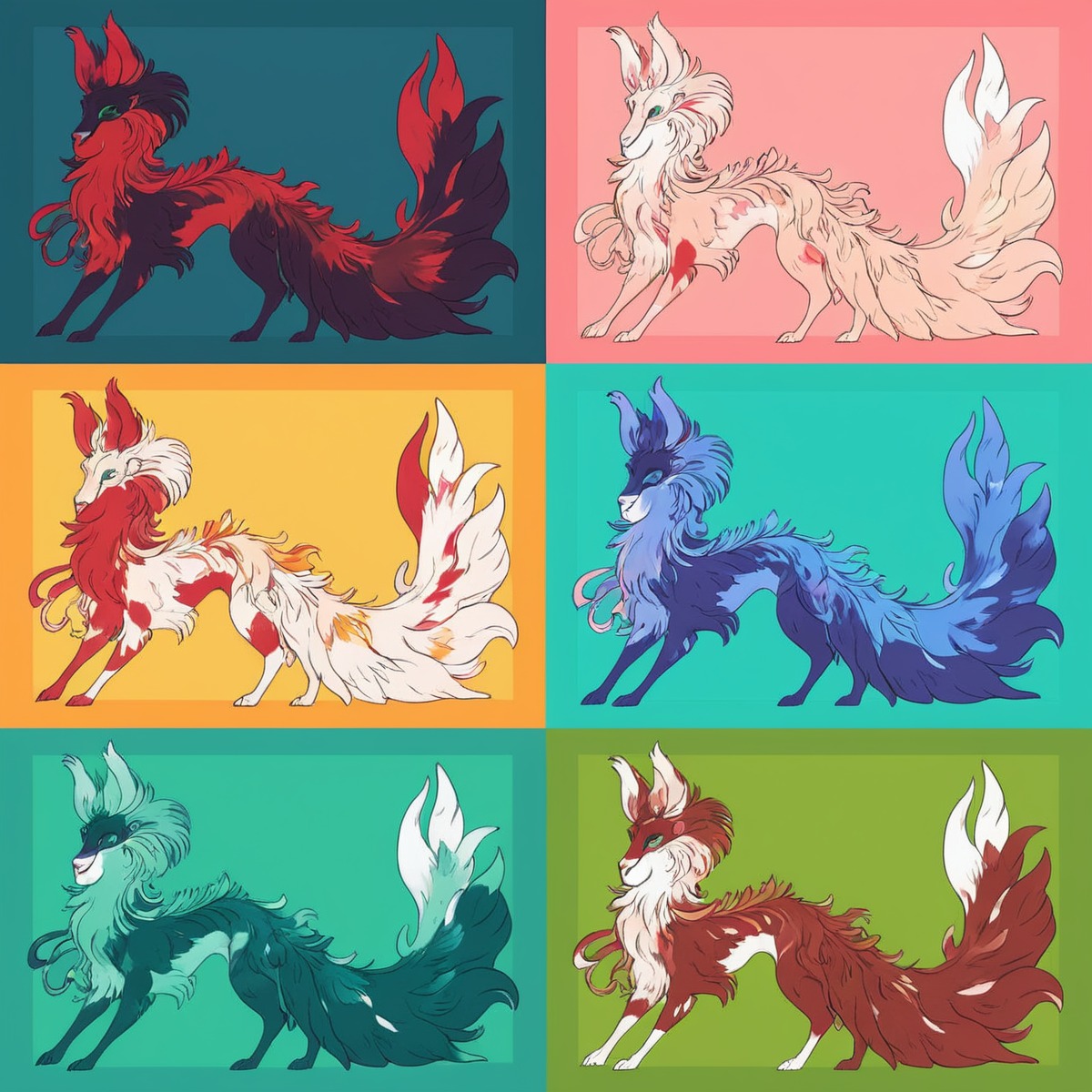 adoptable, fox, kitsune, adopt, animal, flora, mythicalcreature, plants