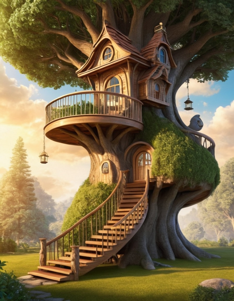 treehouse, shoe, unique architecture, odd design, creative structure