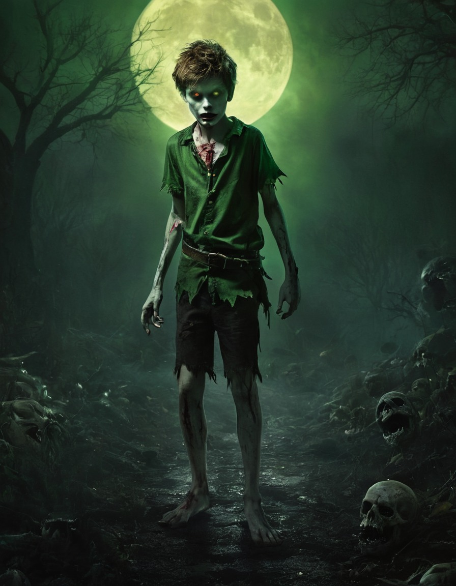 zombie, peter pan, neverland, fantasy, undead