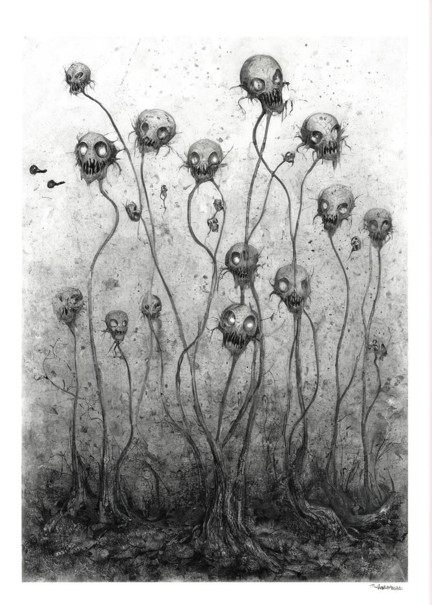 ble, dark, darkart, drawing, eyes, fantasy, graphite, horror, illustration, macabre, originalart, roses, sketch, surrelism, blebis