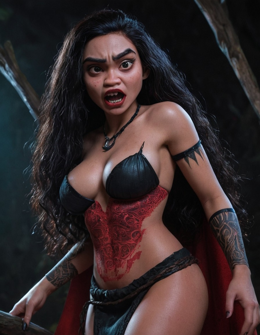 vampire, moana, disney, animated character, fantasy, hawaiian culture