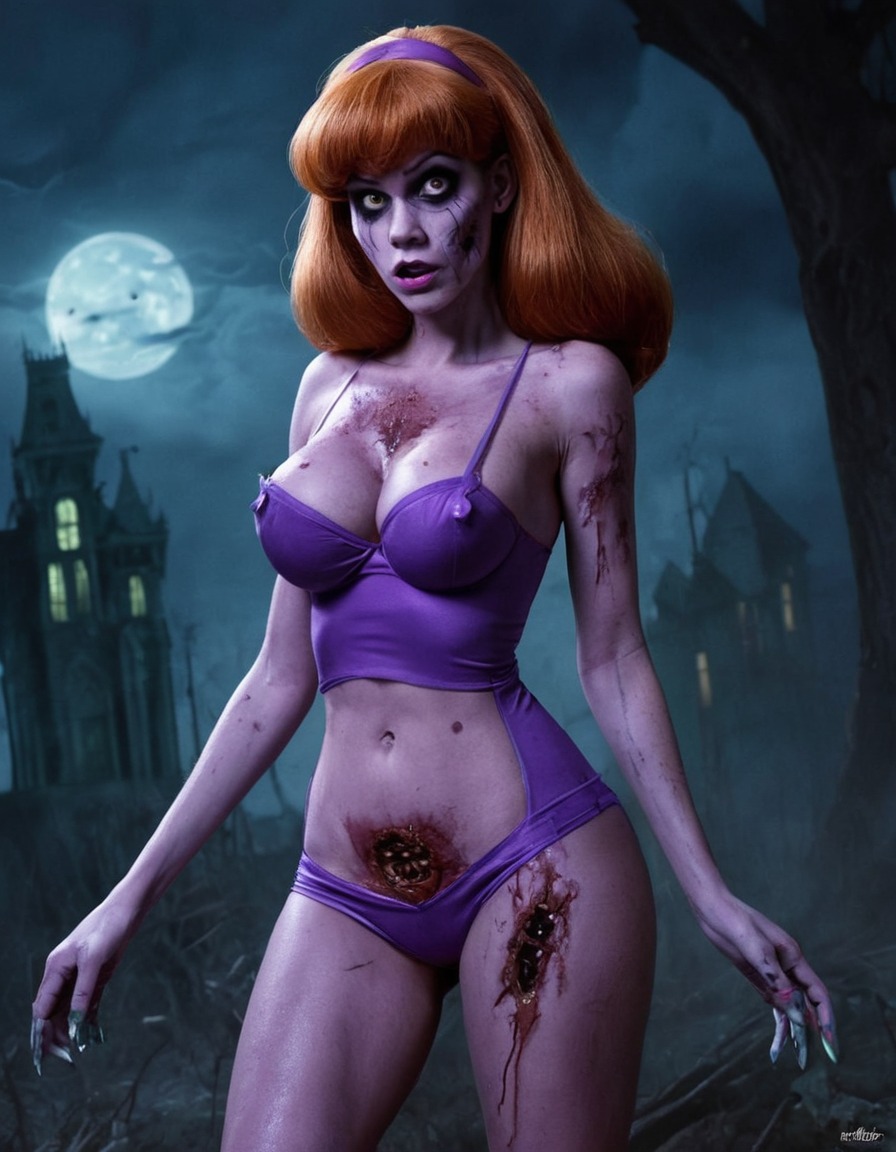 zombie, daphne blake, scooby-doo, horror, animated, mystery, undead