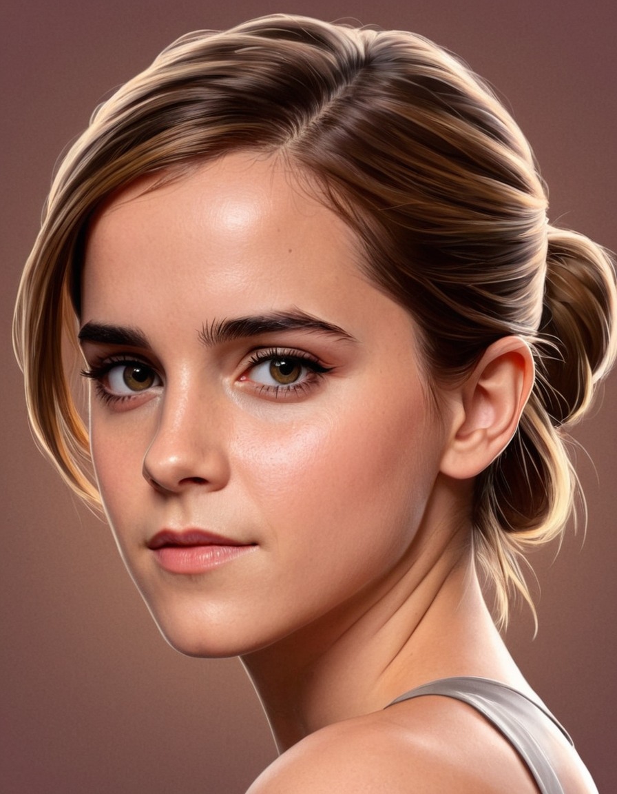 emma watson, portrait, celebrity, art, painting