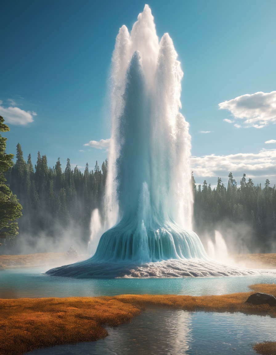 nature, geyser, beautiful, landscape, natural wonder, volcanic activity, scenic beauty