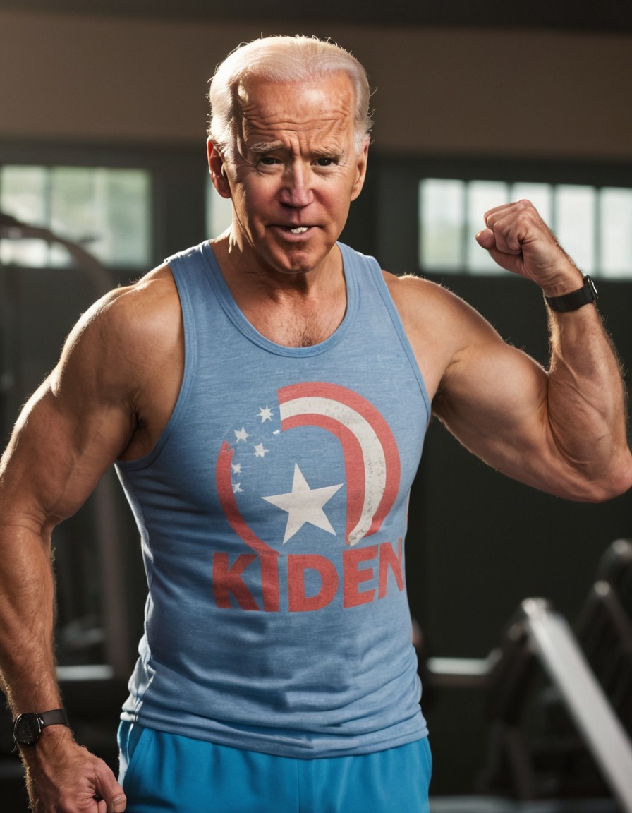 joe biden, tank top, gym, fitness, strength