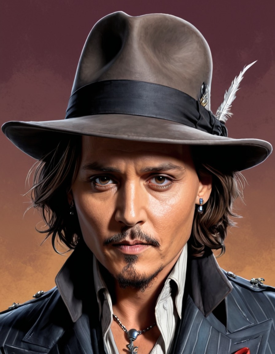 johnny depp, portrait, art, actor, celebrity