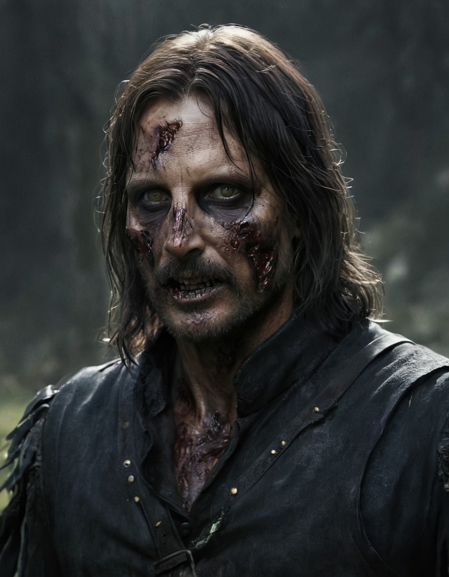 aragorn, the lord of the rings, zombie, fantasy, fictional character