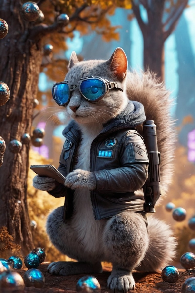 digitalart, cartoon, fanart, wallpaper, sunglasses, characterdesign, squirrel