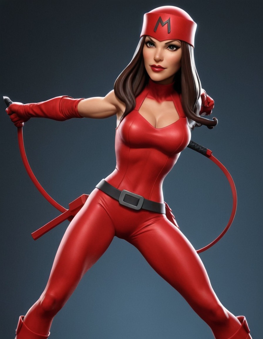 fun, elektra (marvel comics), caricature, humor, marvel comics