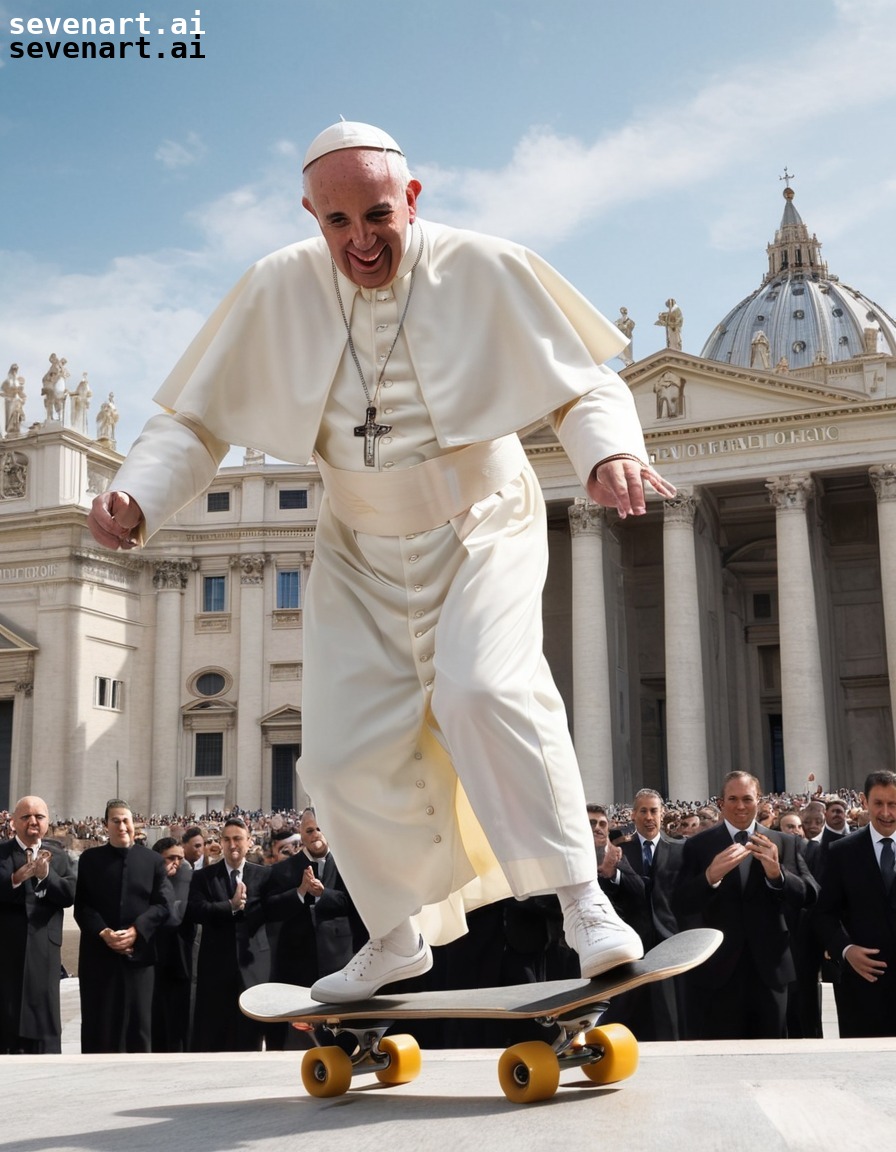 skateboarding, pope francis, vatican, stunts, fun