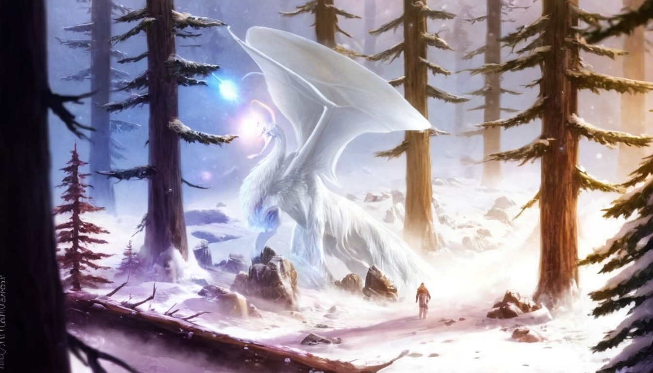 snow, bunny, cute, dragon, forest, rabbit, silly, winter