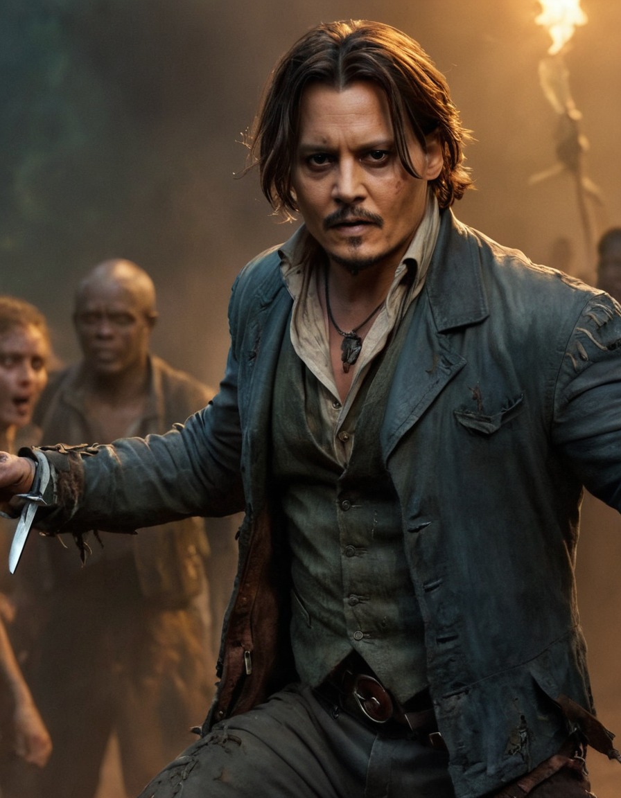 johnny depp, zombie, fight, actor, horror, movie, celebrity